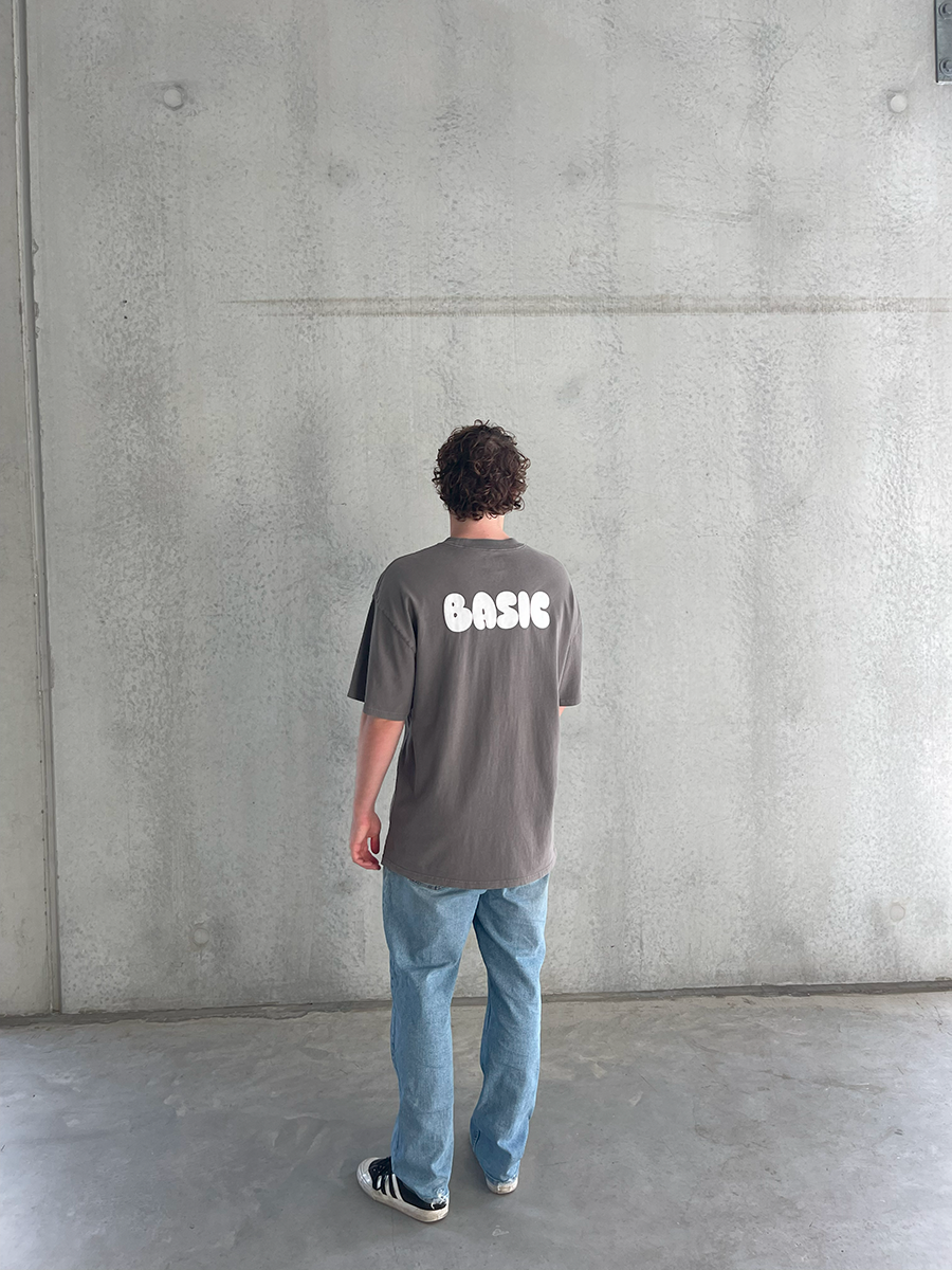 BASIC Unisex Faded T-Shirt - Faded Grey