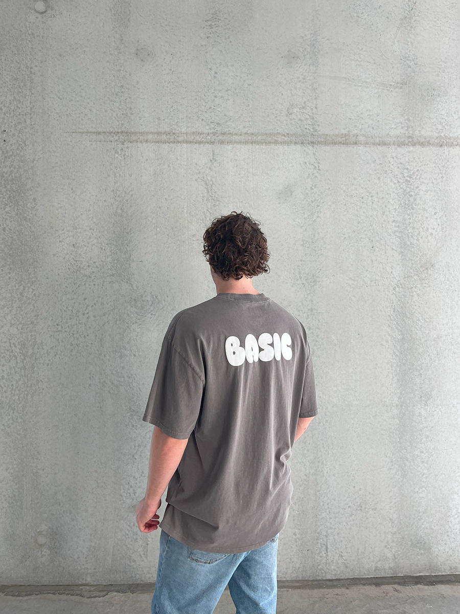 BASIC Unisex Faded T-Shirt - Faded Grey