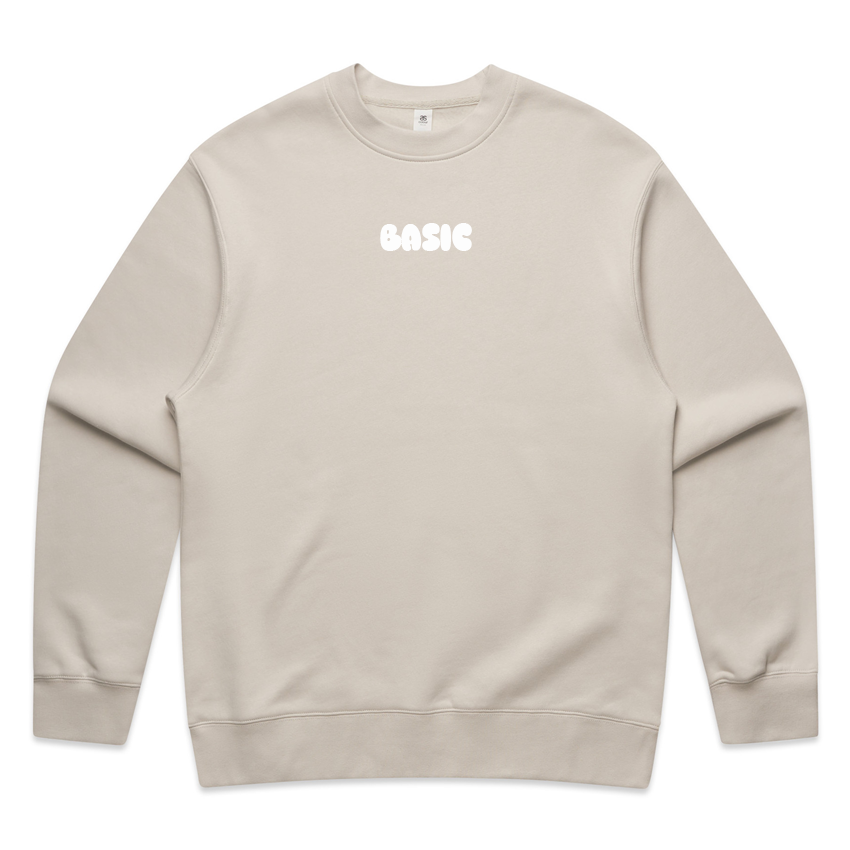 BASIC Unisex Relaxed Crew - Bone