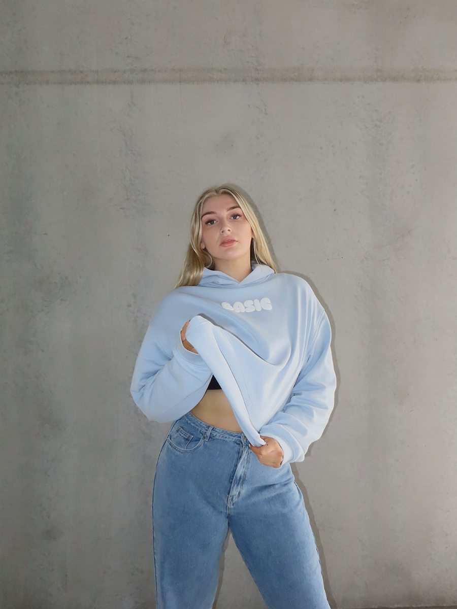 BASIC Unisex Relaxed Hoodie - Powder