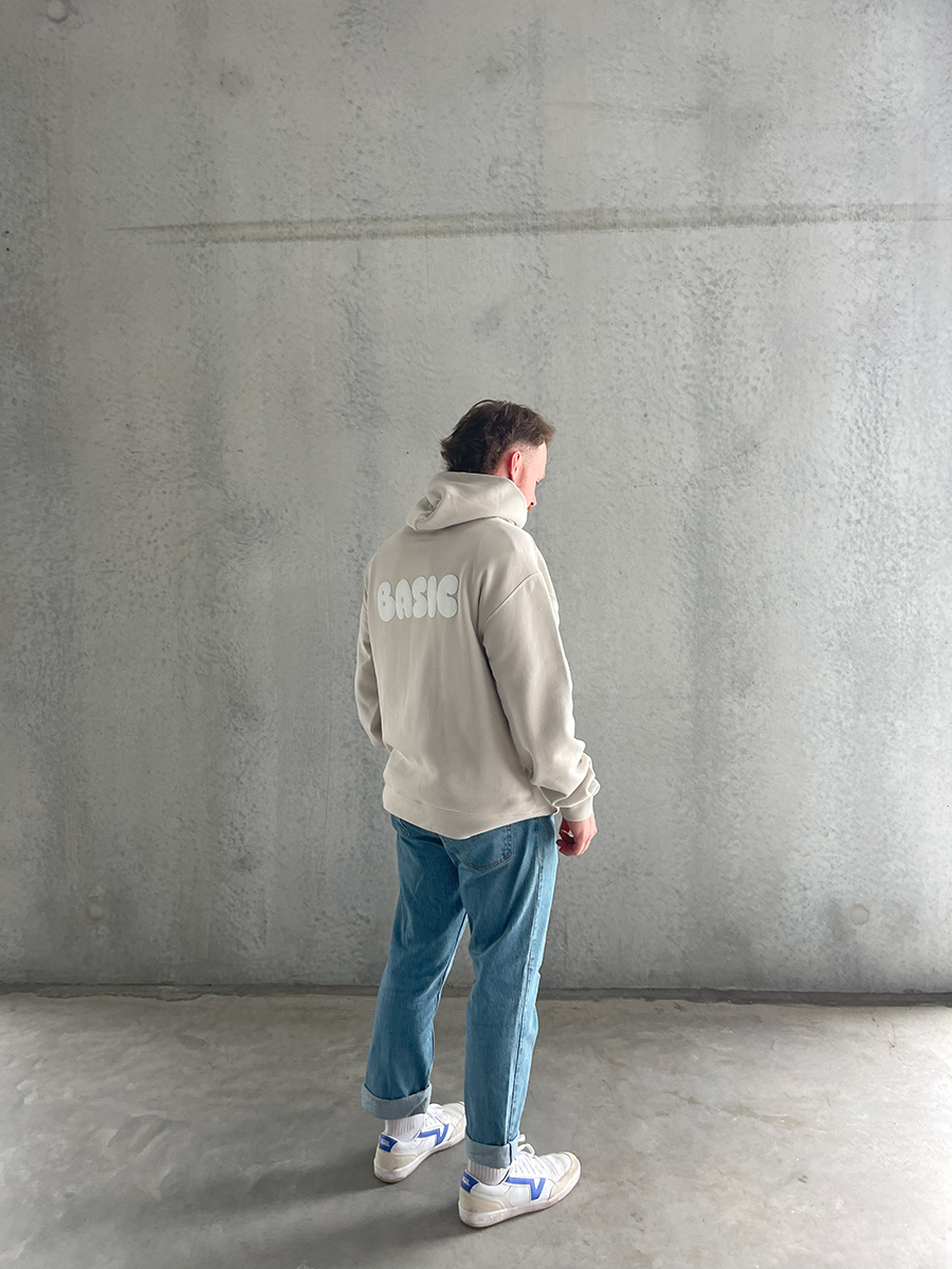 BASIC Unisex Relaxed Hoodie - Bone