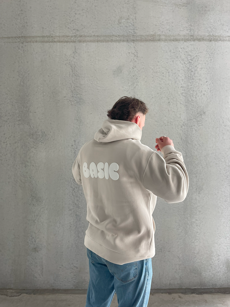 BASIC Unisex Relaxed Hoodie - Bone