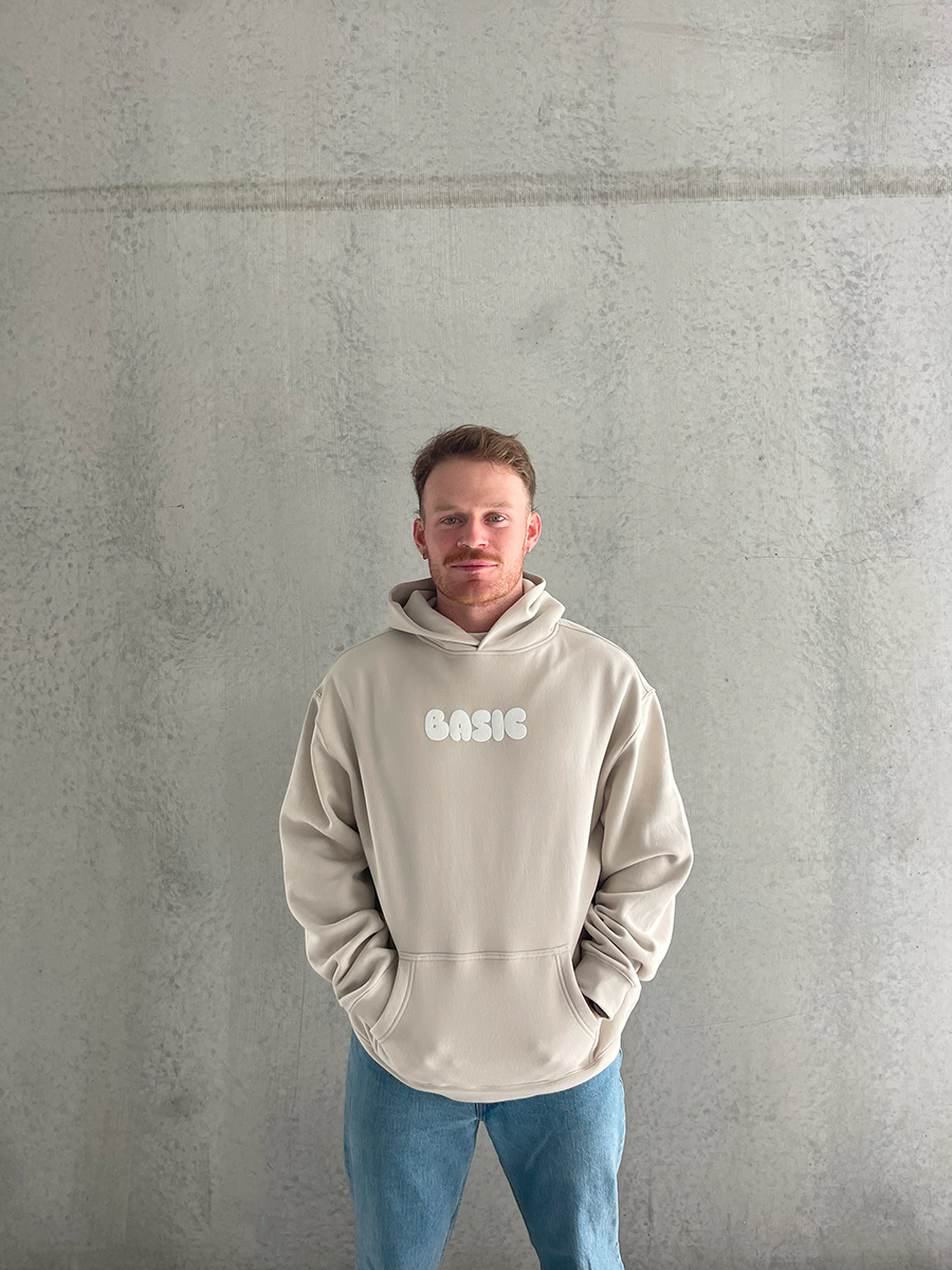 BASIC Unisex Relaxed Hoodie - Bone