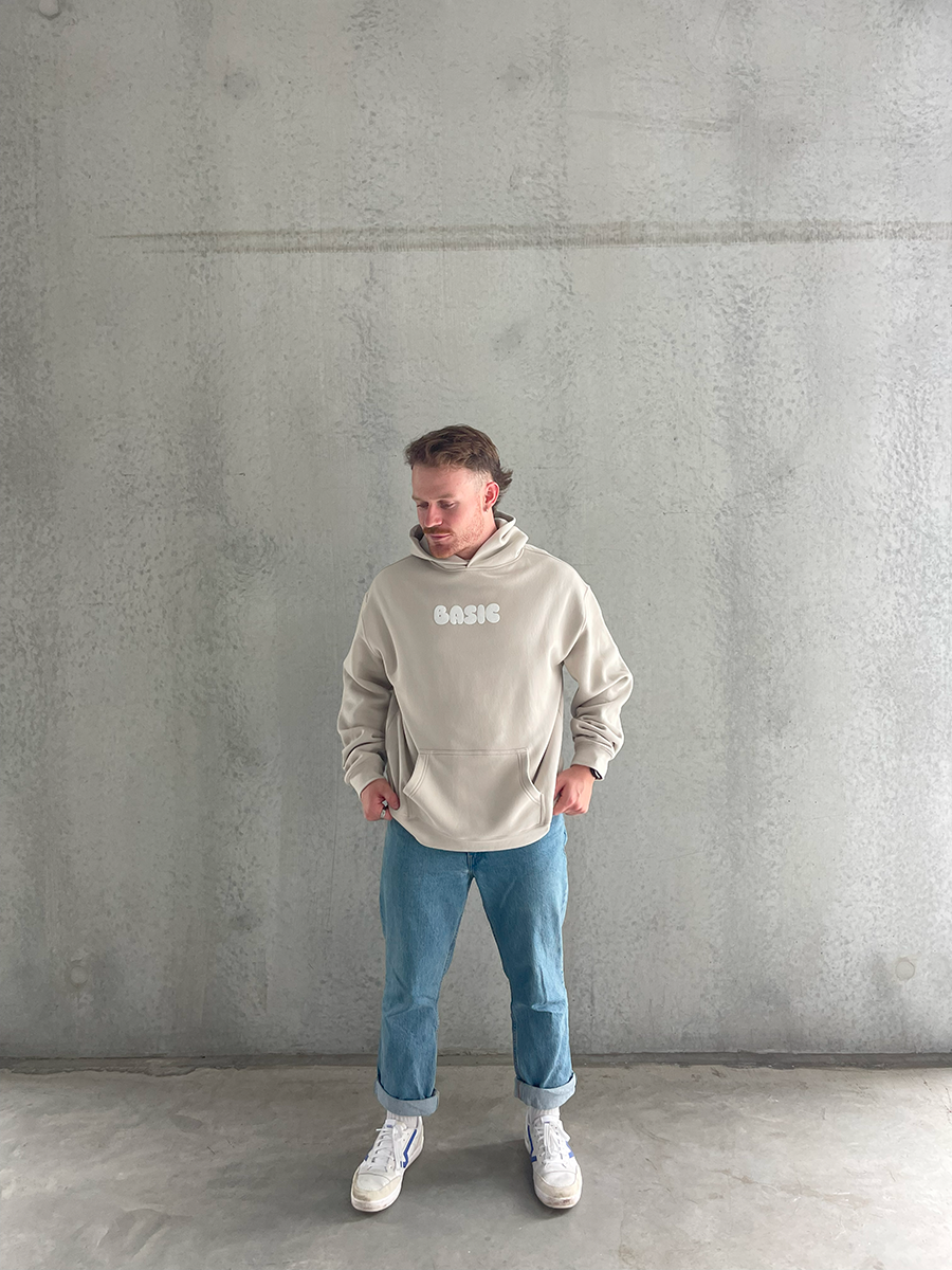 BASIC Unisex Relaxed Hoodie - Bone