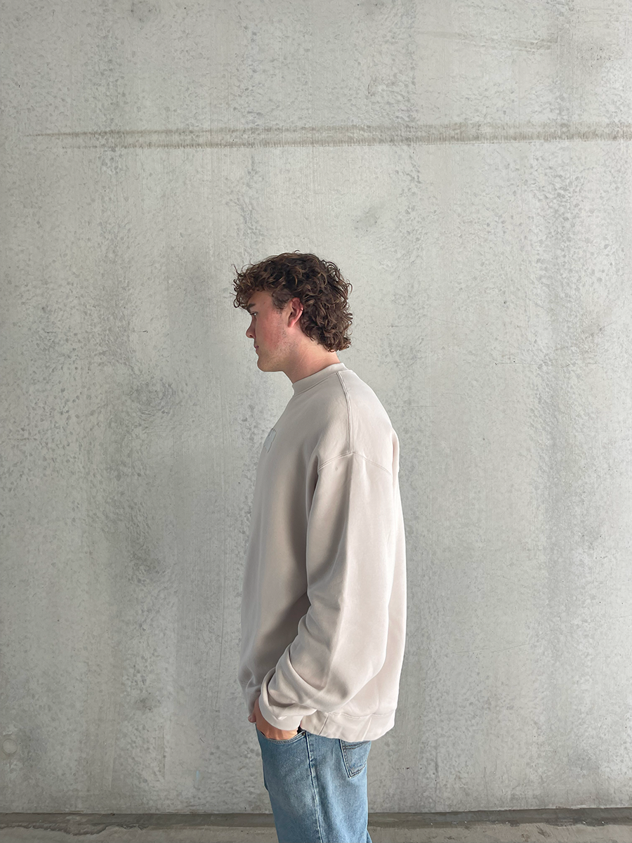 BASIC Unisex Relaxed Crew - Bone