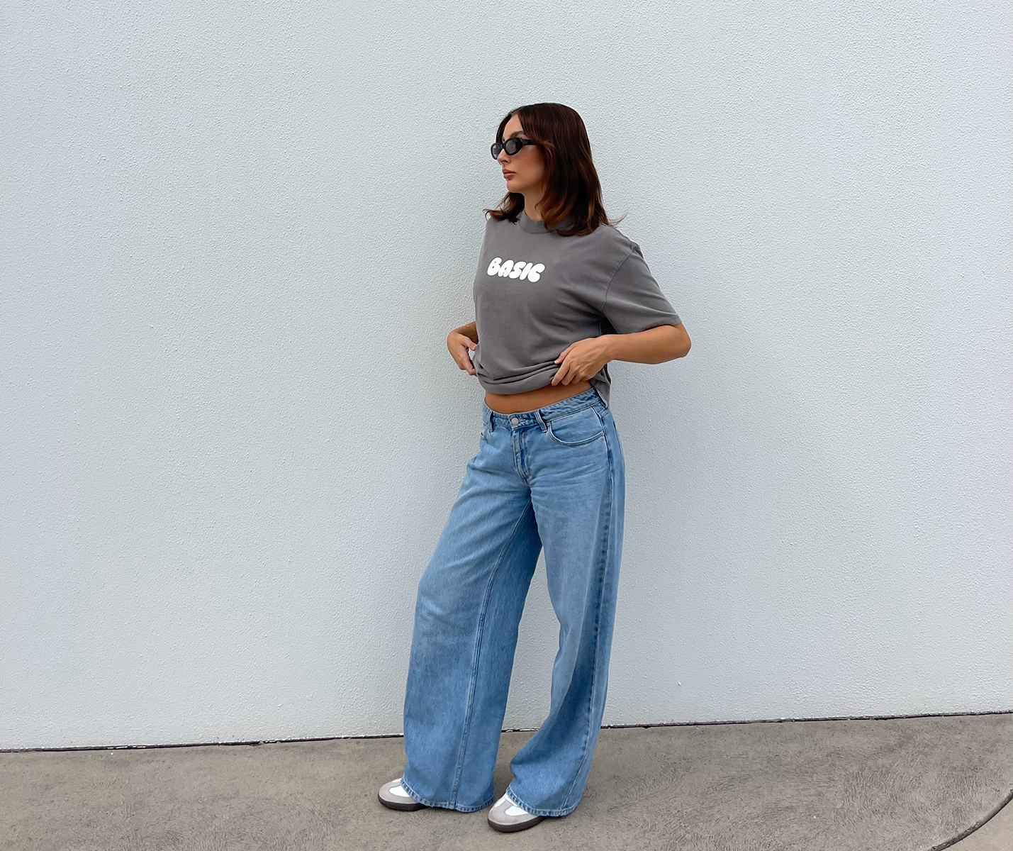BASIC Unisex Faded T-Shirt - Faded Grey