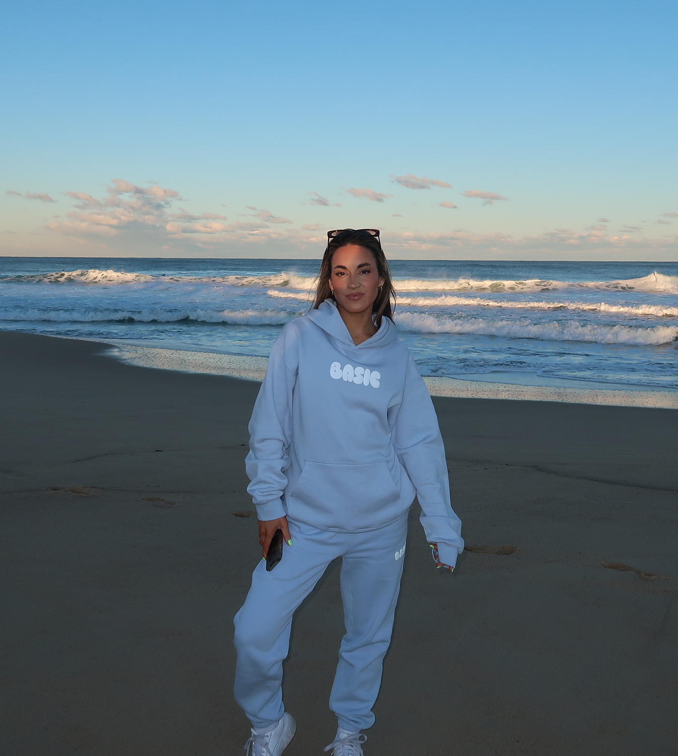 BASIC Unisex Relaxed Hoodie - Powder