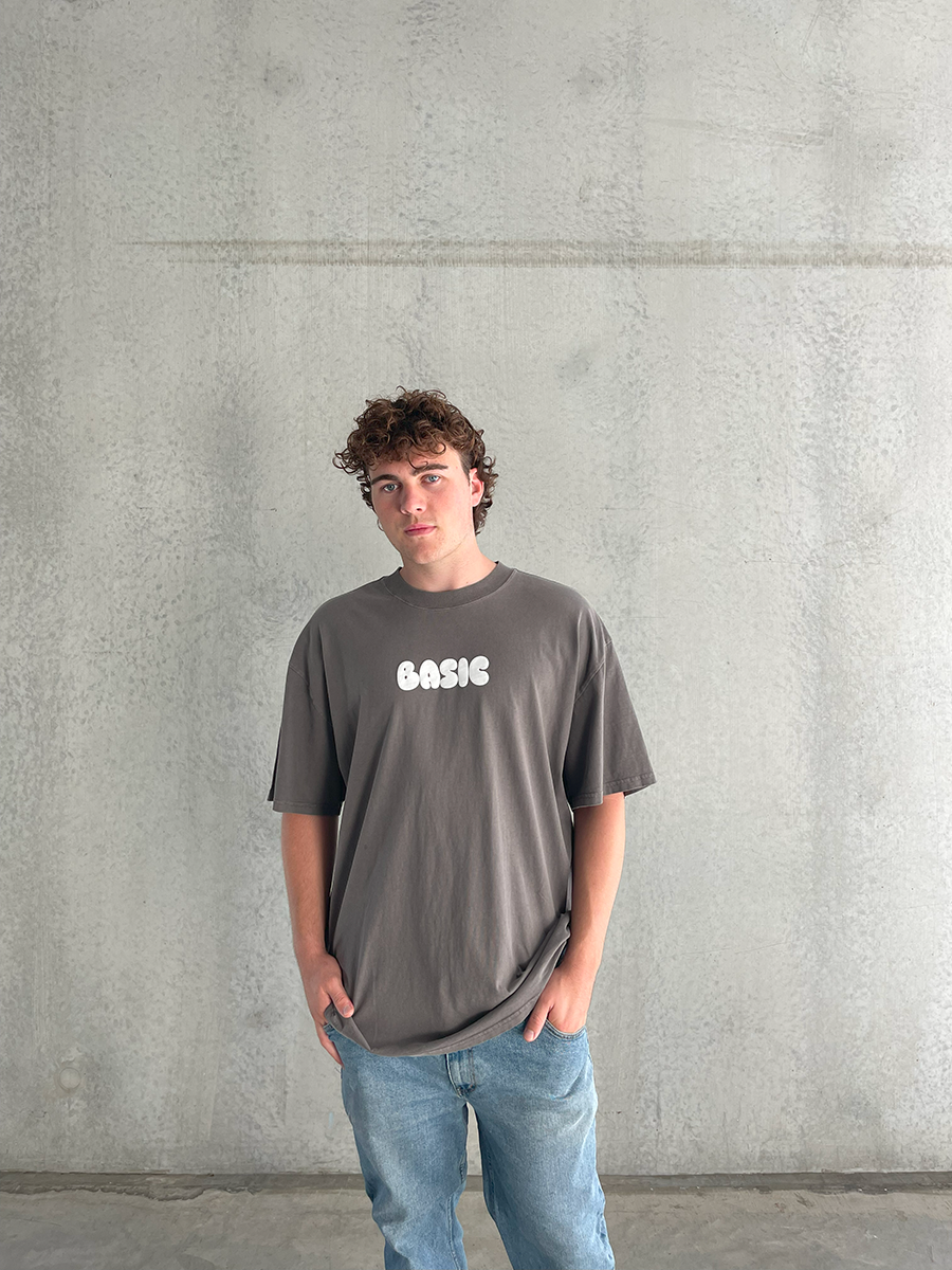 BASIC Unisex Faded T-Shirt - Faded Grey