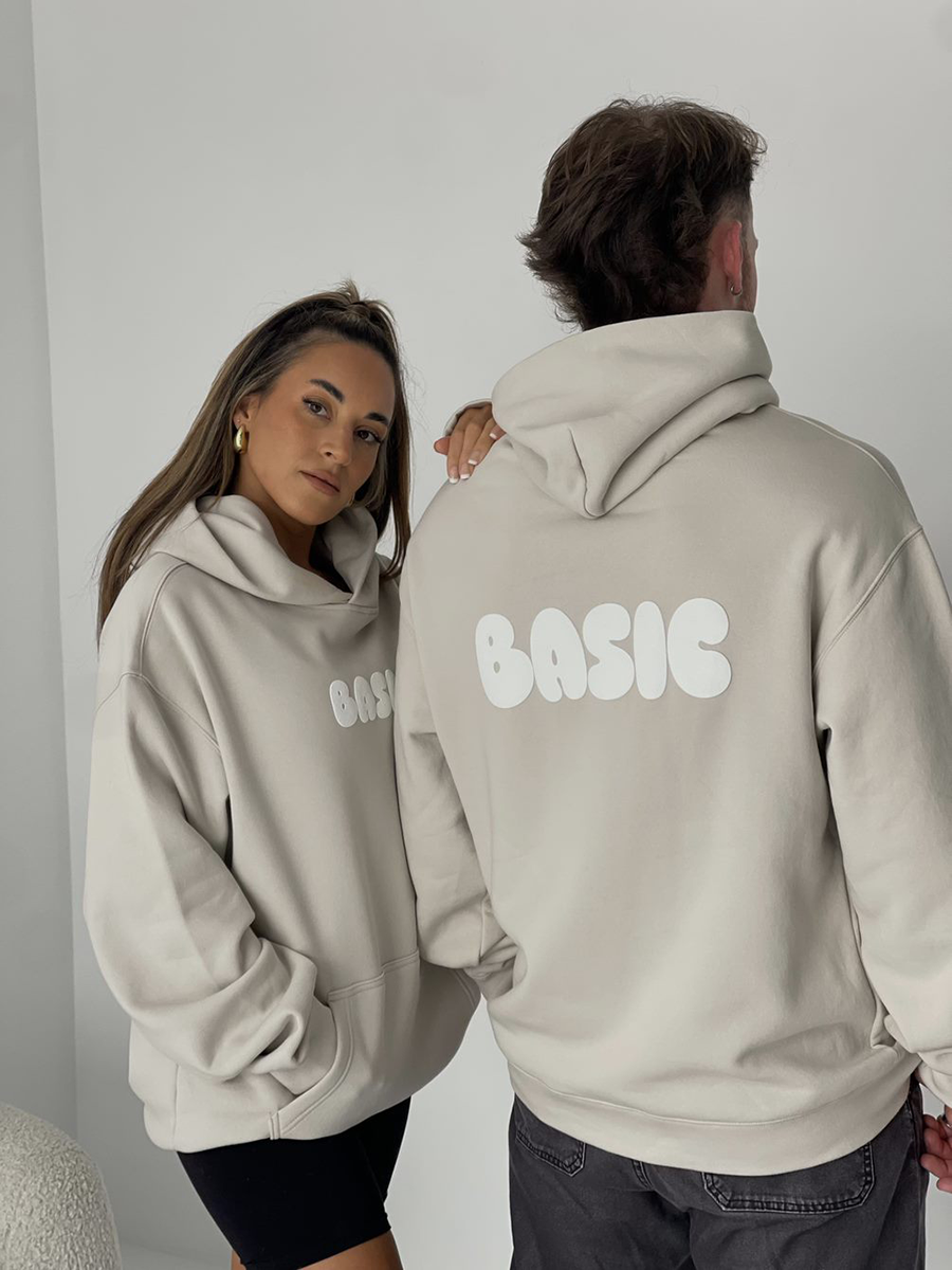 BASIC Unisex Relaxed Hoodie - Bone