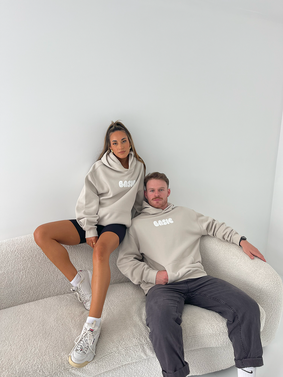 BASIC Unisex Relaxed Hoodie - Bone