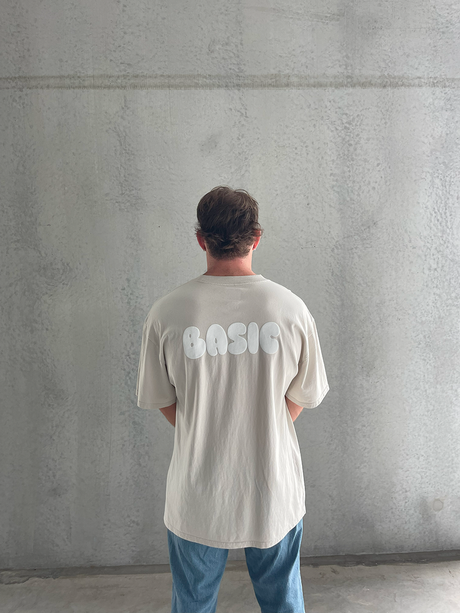 BASIC Unisex Faded T-Shirt - Faded Bone