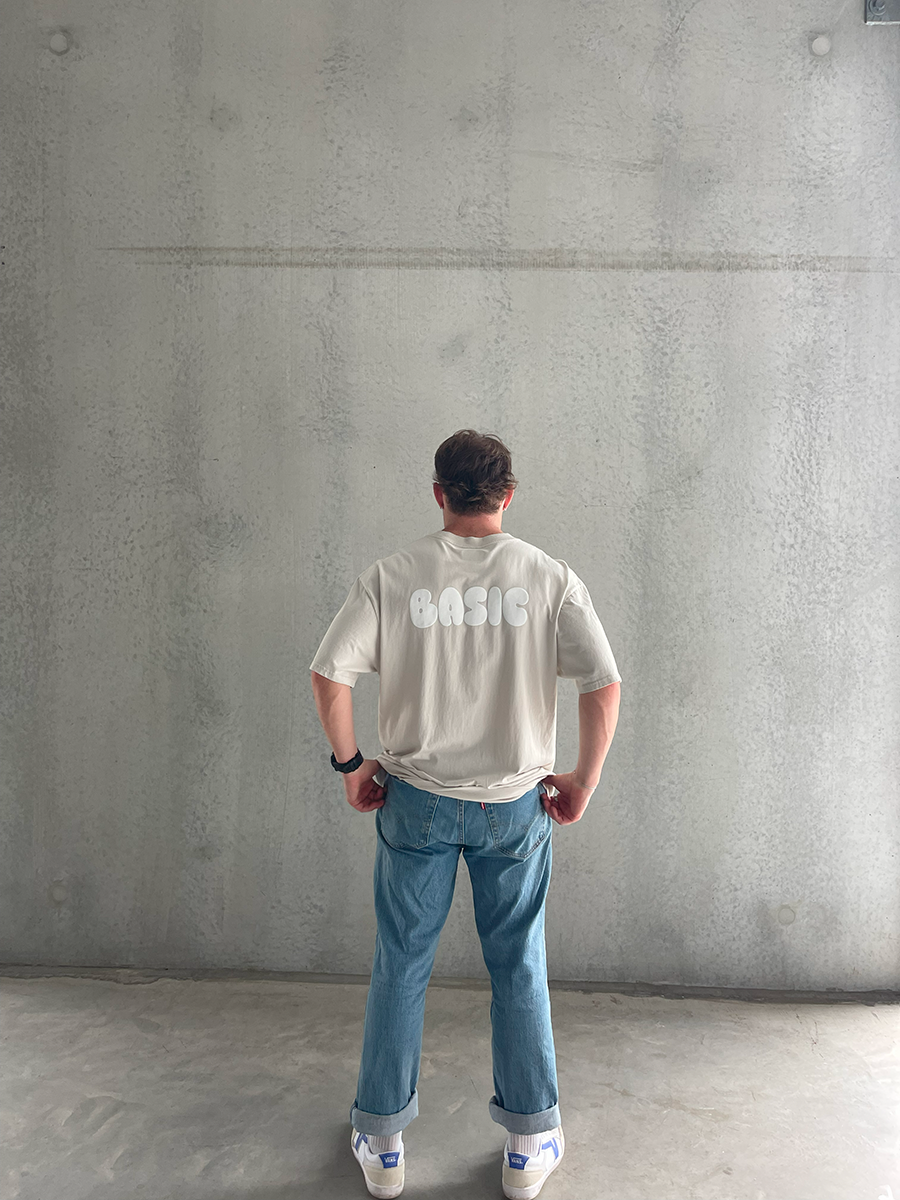 BASIC Unisex Faded T-Shirt - Faded Bone