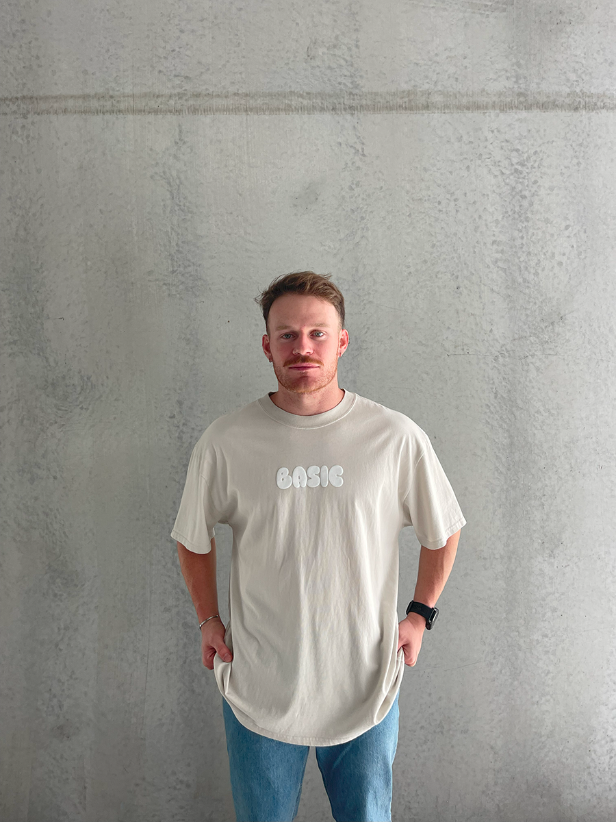 BASIC Unisex Faded T-Shirt - Faded Bone