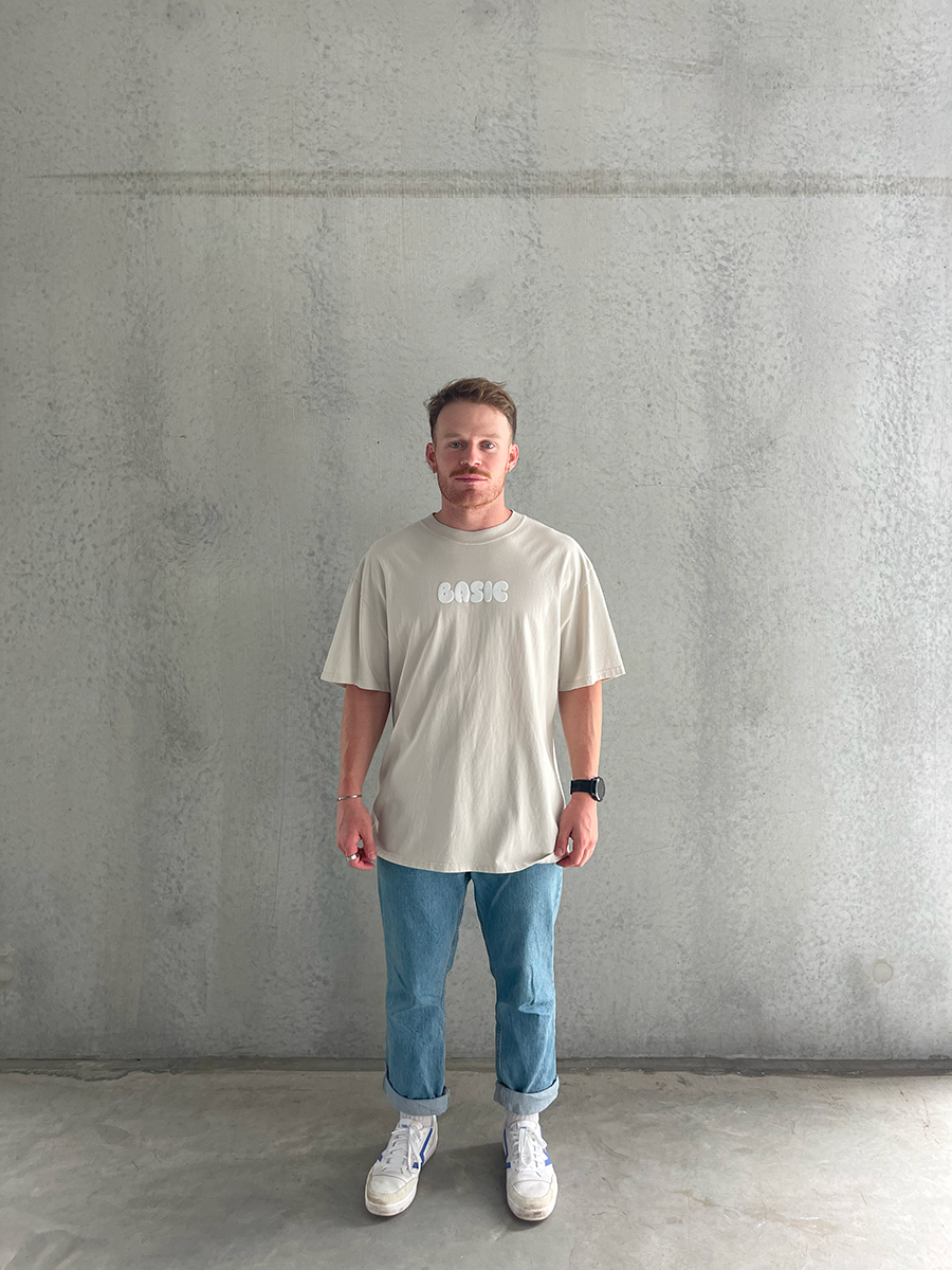 BASIC Unisex Faded T-Shirt - Faded Bone
