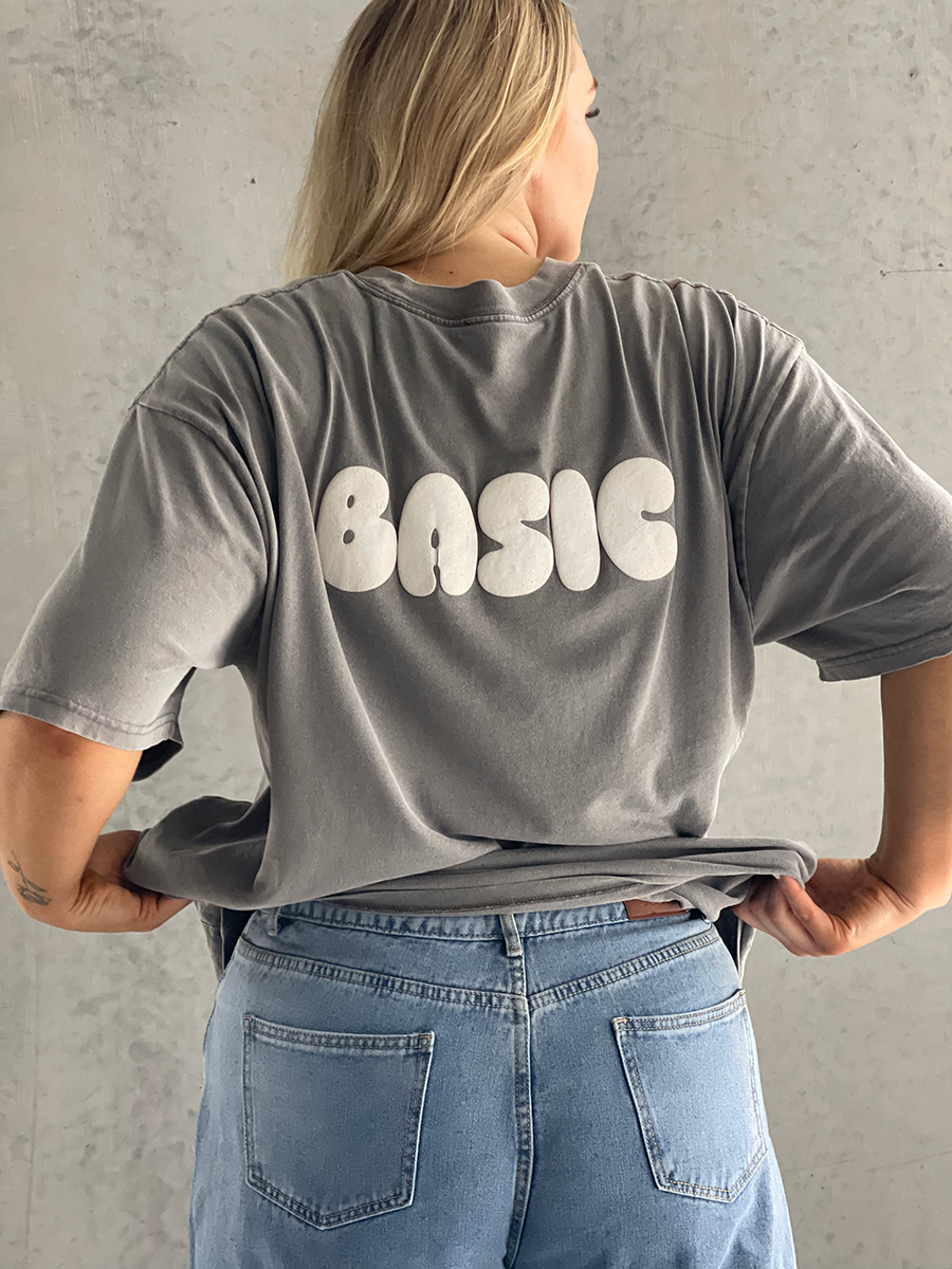 BASIC Unisex Faded T-Shirt - Faded Grey