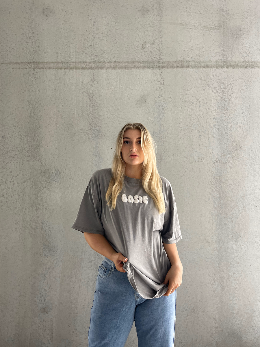 BASIC Unisex Faded T-Shirt - Faded Grey