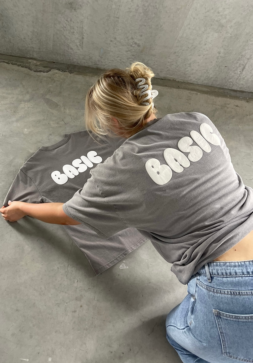 BASIC Unisex Faded T-Shirt - Faded Grey